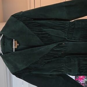 Green Genuine Leather Jacket